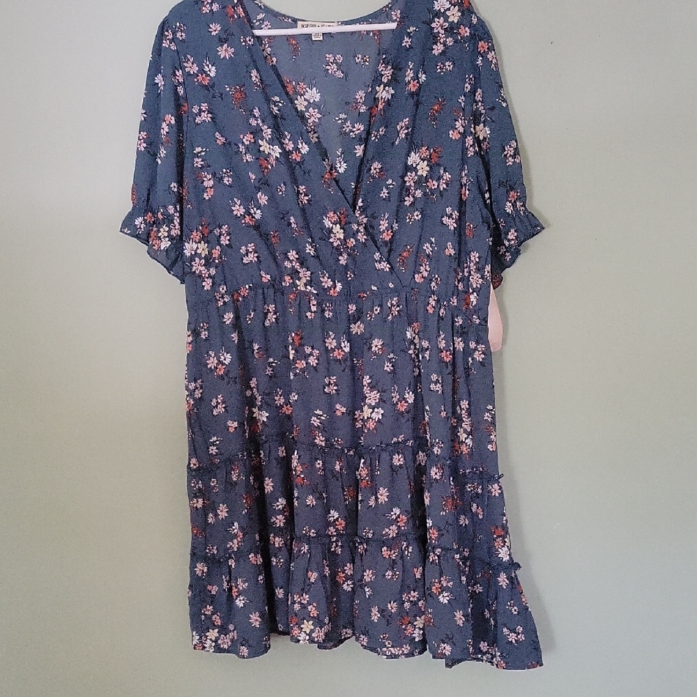 Inspired Hearts Blue Floral Dress